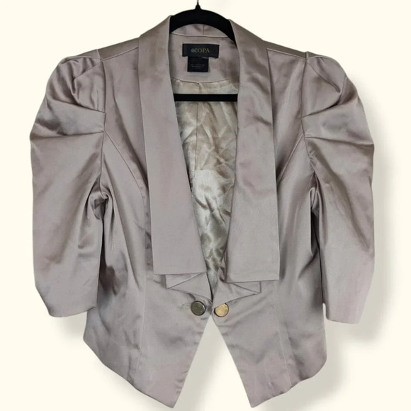 Kopa Cropped Satin Blazer - Picture 4 of 6